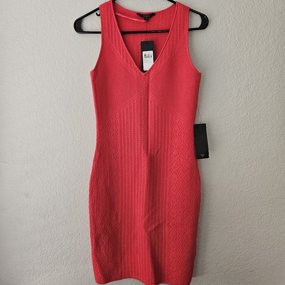 NWT Guess Red Knit Dress (Size M)